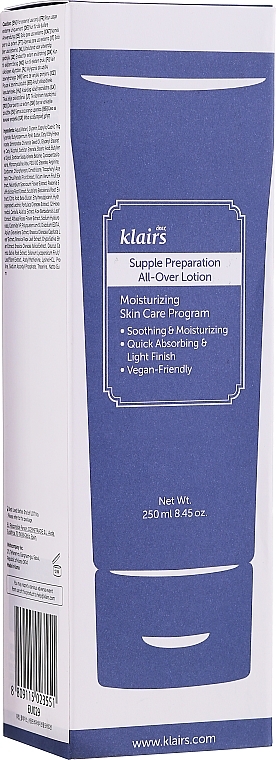 Moisturizing Face & Body Emulsion - Klairs Supple Preparation All-Over Lotion — photo N4