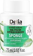 Perfumed Acetone Nail Polish Remover Sponge with Aloe Extract - Delia Sponge Nail Polish Express Remover — photo N1
