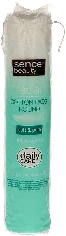 Cotton Pads, 100 pcs - Sence Facial Cotton Pads Round — photo N1