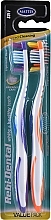 M56 Toothbrush, soft, 2 pcs, purple and orange - Mattes Rebi-Dental — photo N1