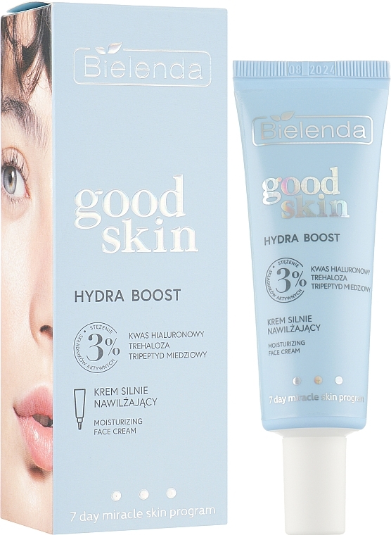 Moisturising Cream with Hyaluronic Acid - Bielenda Good Skin Hydra Boost Moisturizing Face Cream — photo N2