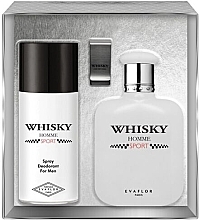 Fragrances, Perfumes, Cosmetics Evaflor Whisky Sport - Set (edt/100ml+deo/150ml+money/clip)