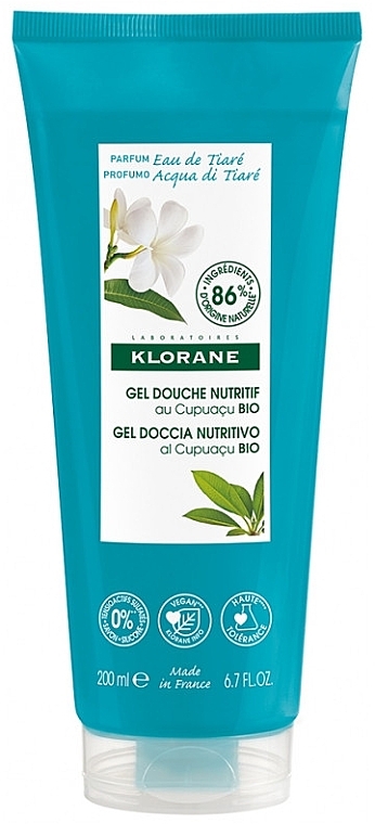 Nourishing Organic Cupuasu Oil & Tiare Water Shower Gel - Klorane Nourishing Shower Gel With Organic Cupuasu Oil And Tiare Water — photo N2