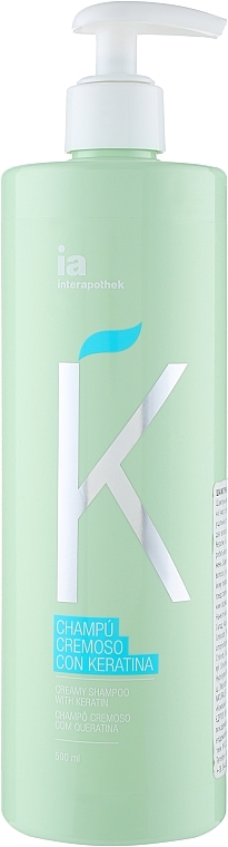 Keratin Cream Shampoo - Interapothek Shampu Cremoso Con Keratina — photo N1