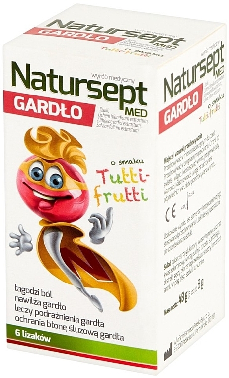 Tutti-Frutti Flavored Throat Lozenges - Aflofarm Natursept Med — photo N1