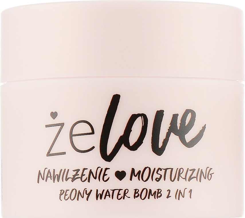 Moisturizing Face, Neck & Decollete Gel - FlosLek ZeLove Moisturizing Peony Water Bomb 2in1 — photo N1