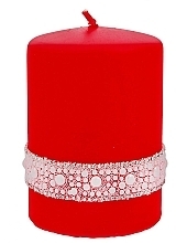 Fragrances, Perfumes, Cosmetics Decorative Candle 7x10 cm, red - Artman Crystal Pearl