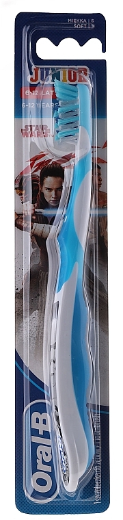 Soft Toothbrush 6-12 years, white & light blue - Oral-B Junior Star Wars Lord Vader — photo N3