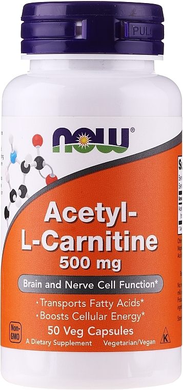 Dietary Supplement "Acetyl-L Carnitine", 500 mg - Now Foods Acetyl-L Carnitine — photo N4