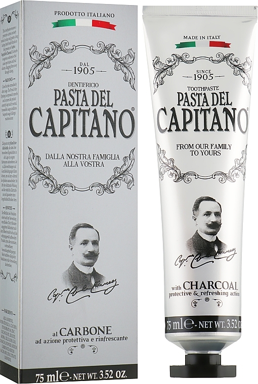 Charcoal Toothpaste - Pasta Del Capitano Charcoal — photo N2