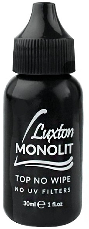 Gel Polish Top Coat without Sticky Layer - Luxton Monolit Top No-Wipe No UF — photo N3