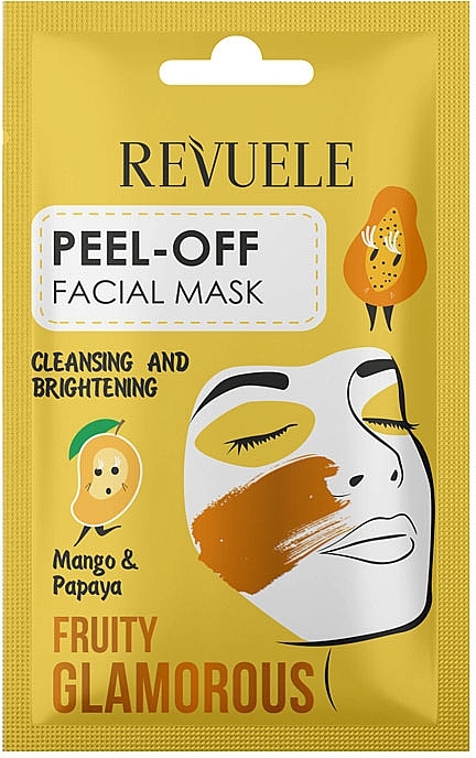 Mango and Papaya Peel-Off Mask - Revuele Fruity Glamorous Peel-off Facial Mask Mango&Papaya — photo N1