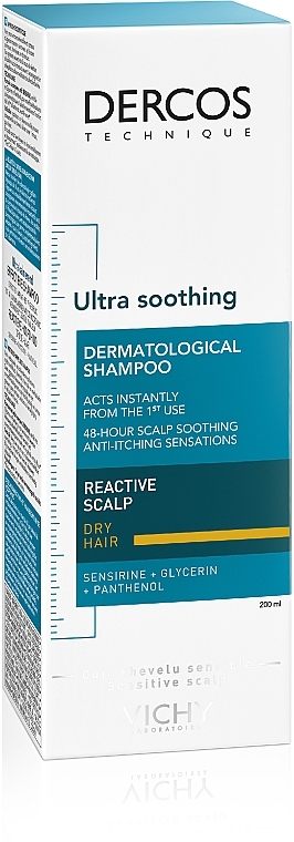 Soothing Shampoo for Dry Hair - Vichy Dercos Ultra Soothing Dry Hair Shampoo — photo N2