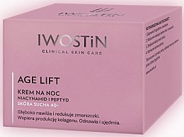 Fragrances, Perfumes, Cosmetics Night Cream for Dry Skin - Iwostin Age Lift