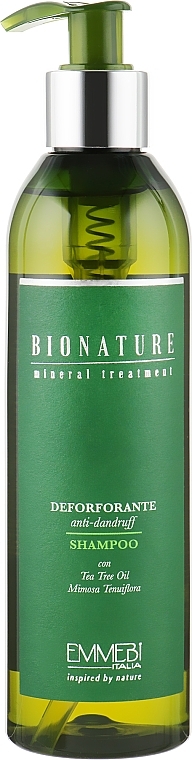 Anti-Dandruff Shampoo with Tea Tree Oil - Emmebi Italia BioNatural Mineral Treatment Anti-Dandruff Shampoo — photo N2