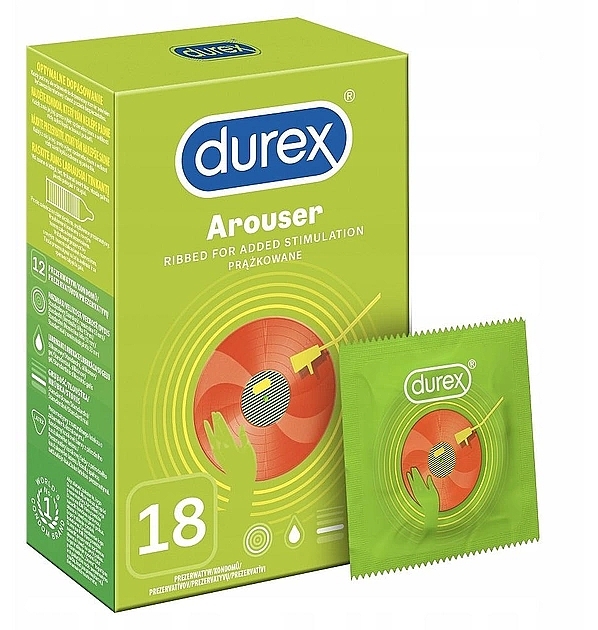 Ribbed Condoms, 18 pcs - Durex Arouser — photo N1