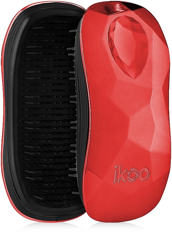 Hair Brush - Ikoo Home Black Dragon Lady Red — photo N1