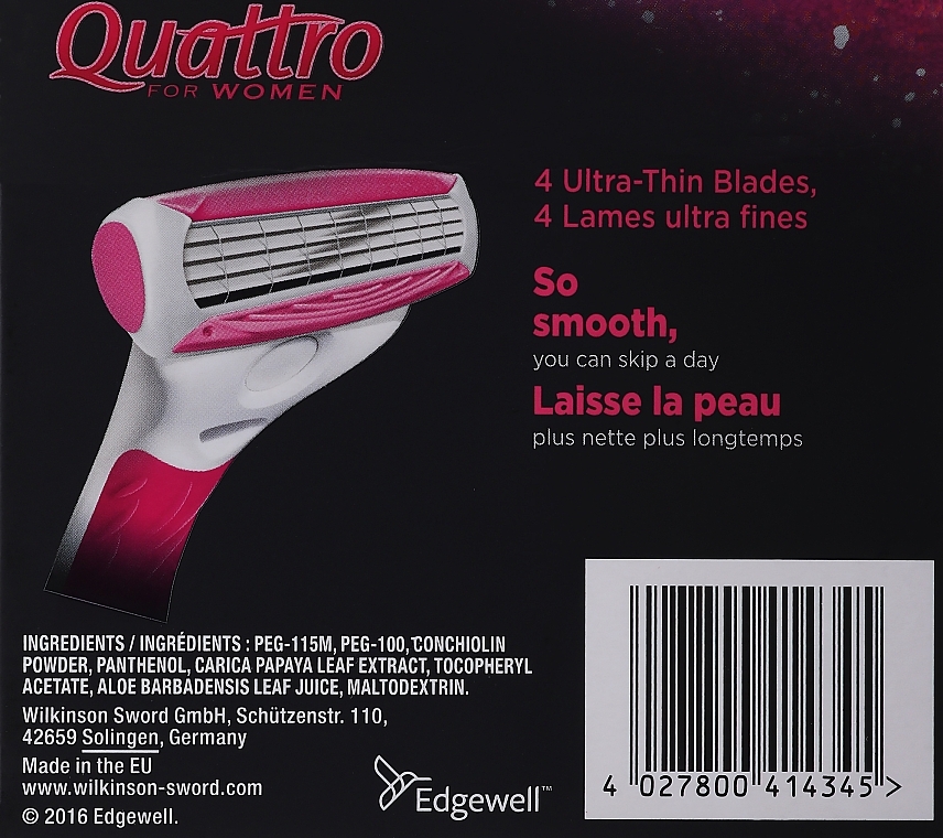 Replaceable Cartridges - Wilkinson Sword Quattro For Women — photo N2