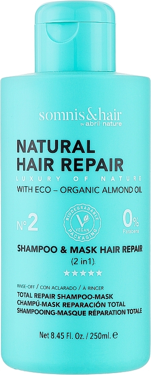 2in1 Repairing Shampoo & Mask for Damaged Hair - Somnis & Hair Shampoo & Mask Hair Repair — photo N1