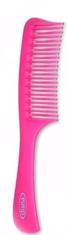 Hair Comb, 22.5 cm, wavy teeth, pink - Disna — photo N7