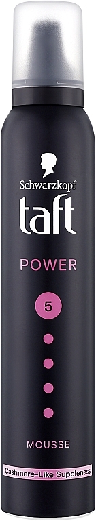 Mega Hold Styling Hair Mousse "Cashmere Touch" - Schwarzkopf Taft Power Cashmere Touch Mousse  — photo N1