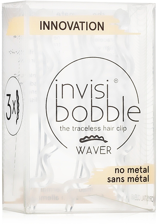 GIFT! Hair Clip Set, transparent - Invisibobble Waver Crystal Clear — photo N2