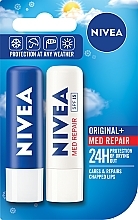 Fragrances, Perfumes, Cosmetics Lip Balm - Nivea Duo Original+Med Repair Lip Balm