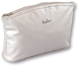 Fragrances, Perfumes, Cosmetics Makeup Bag "Dots", 97706, silver - Top Choice