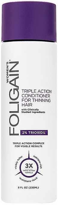 Hair Strengthening Conditioner - Foligain Women's Triple Action Conditioner For Thinning Hair — photo N1