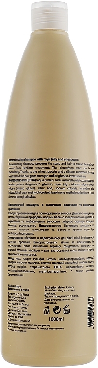 Repairing Shampoo with Royal Jelly & Wheat Proteins - Mirella Professional Bee Form Reconstructing Shampoo — photo N35