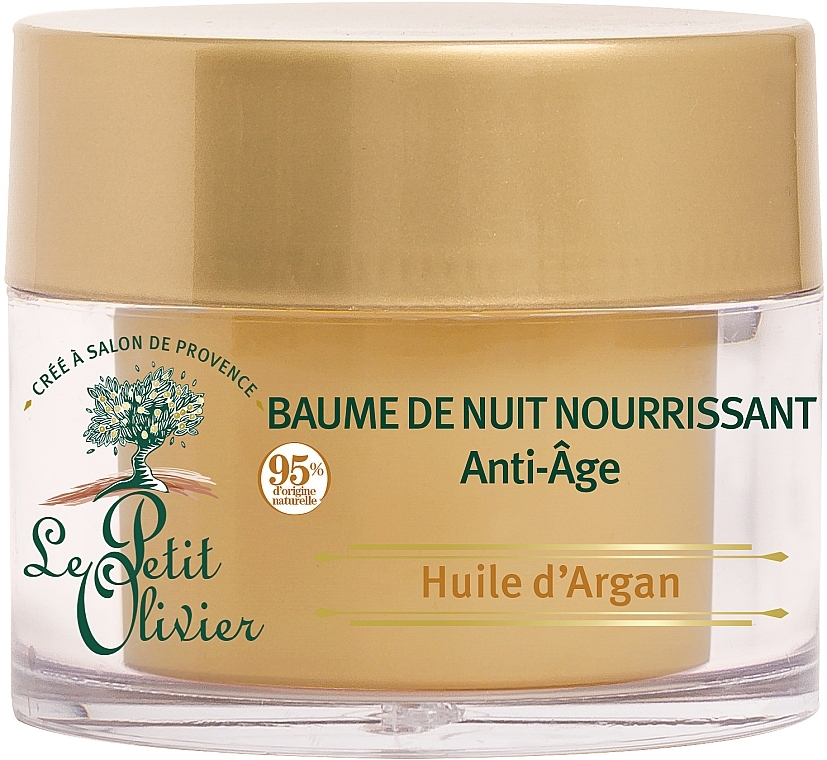 Anti-Aging Night Face Balm with Argan Oil - Le Petit Olivier Night Balm Anti-aging Argan Oil — photo N2