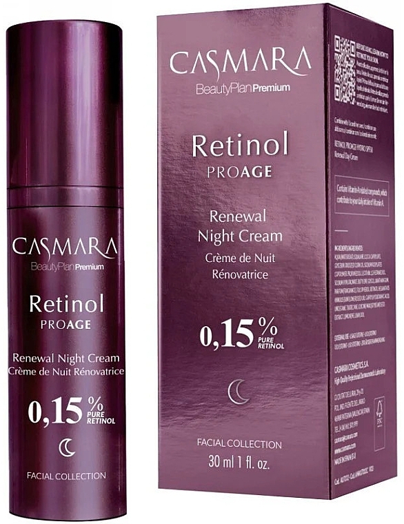 Renewal Night Cream with 0,3% Retinol - Casmara Retinol Proage Renewal Night Cream — photo N2