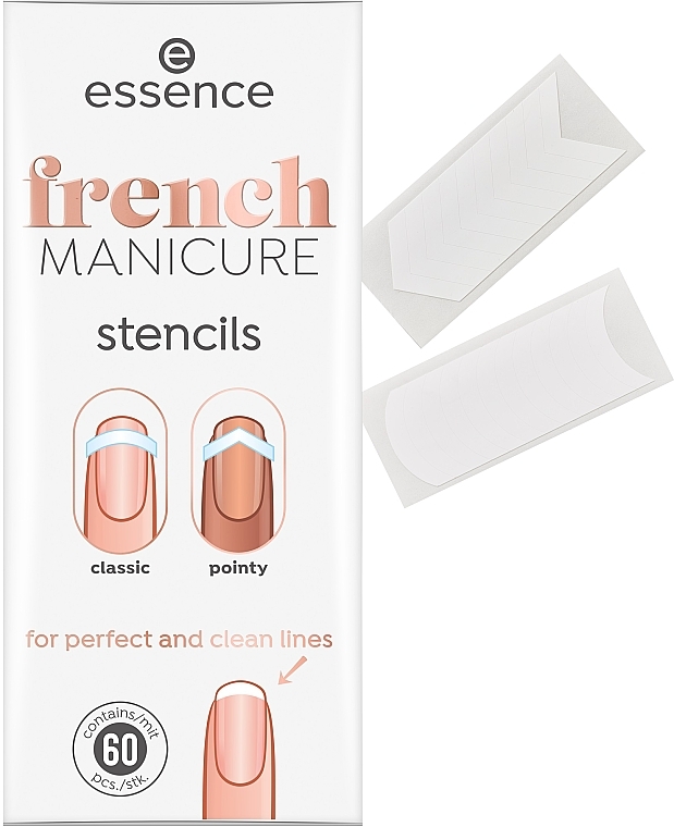 French Manicure Templates - Essence French Manicure Stencils Classic & Pointy — photo N2