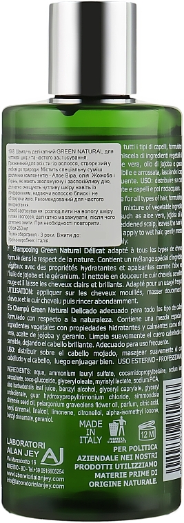 Delicate Shampoo for Sensitive Scalp & Frequent Use - Alan Jey Green Natural Delicate Shampoo — photo N2