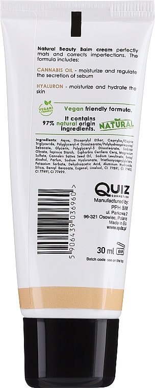 Tinted BB Cream - Quiz Cosmetics BB Beauty Balm Cream SPF15 — photo N9