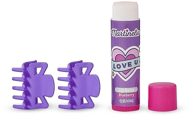 Clip and Lip Balm Set, purple - Martinelia — photo N2