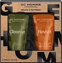 Fragrances, Perfumes, Cosmetics Set - Grace Cole GC Men's Grooming Relax And Refresh (sh/gel/50ml + h/wash/50ml + sponge/1pc)