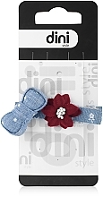 Fragrances, Perfumes, Cosmetics Hair Clip 'Bow with Flower', d-530 - Dini Hand Made