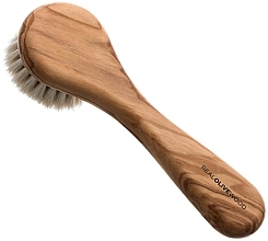 Olive Wood Face Brush - Hydrea London Olive Wood Facial Brush With Soft Goats Hair Bristles — photo N7