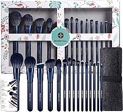 Makeup Brush Set, 15pcs - Eigshow Makeup Brush Kit Tourmaline Blue — photo N2