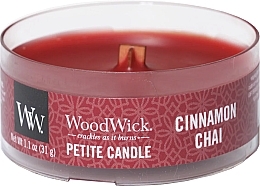 Fragrances, Perfumes, Cosmetics Scented Candle in Glass - Woodwick Petite Candle Cinnamon Chai