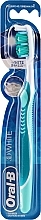 Toothbrush Medium 40 "Whitening", turquoise - Oral-B 3D White — photo N1