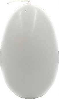 Decorative Candle 'Easter Egg', 6x9 cm, white - Admit — photo N1