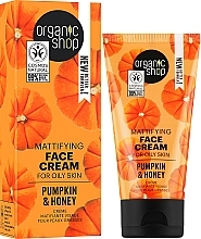 Pumpkin & Honey Face Cream - Organic Shop Mattifyng Cream Pumpkin & Honey — photo N2