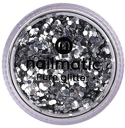 Glitter for Nail Design - Nailmatic Pure Glitter Large Silver Glitter — photo N1