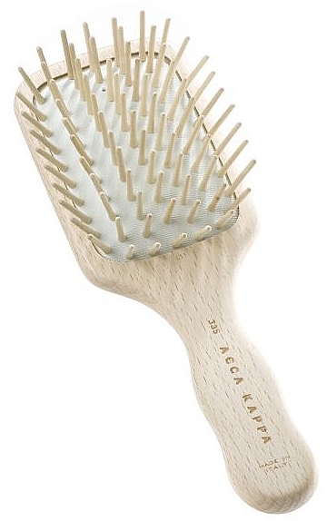 Square Hair Brush, 17 cm - Acca Kappa Pneumatic Beechwood Brush — photo N1