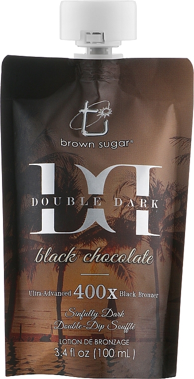 Solarium Cream with Ultra-Dark Bronzers & Mega-Silicones - Brown Sugar Double Black Chocolate 400X — photo N1