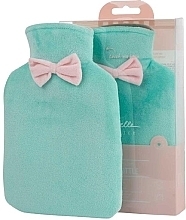 Hot Water Bottle, mint - Isabelle Laurier Hot Water Bottle With Velvet Cover Mint Green — photo N1