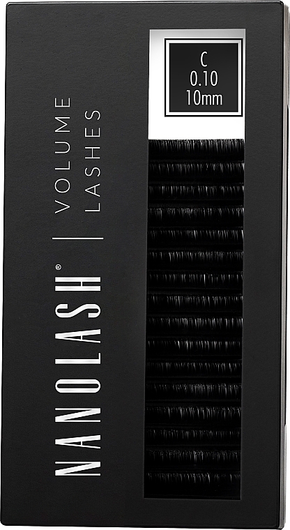 False Eyelashes C, 0.10 (10 mm) - Nanolash Volume Lashes — photo N15