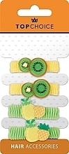 Fragrances, Perfumes, Cosmetics Elastic Hair Band, 22968, 4 pcs, kiwi & pineapple - Top Choice